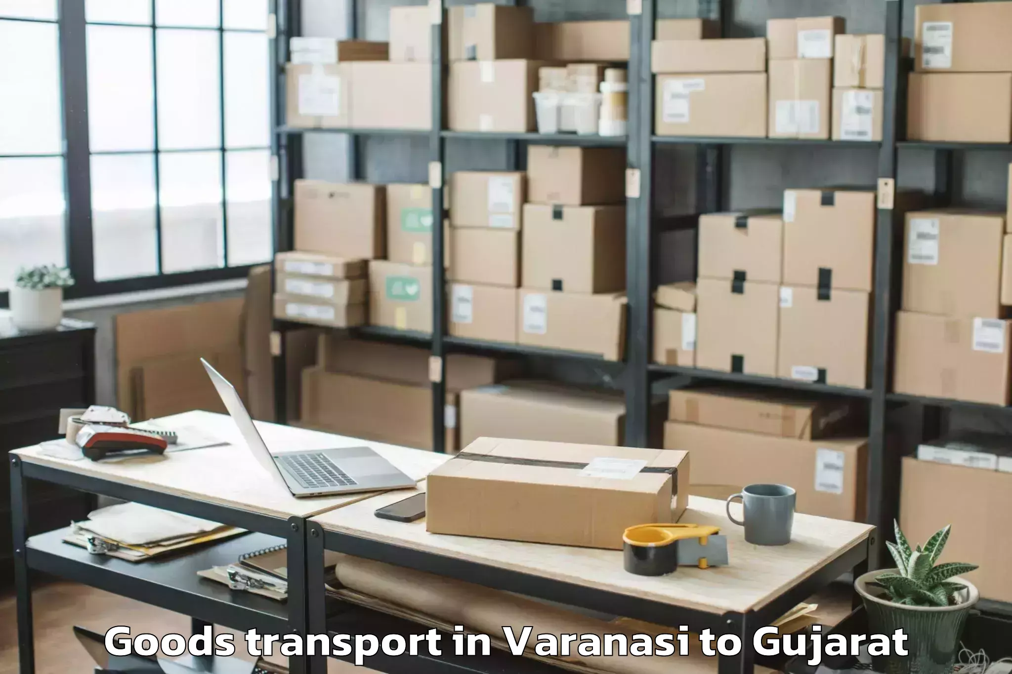 Expert Varanasi to Lodhika Goods Transport